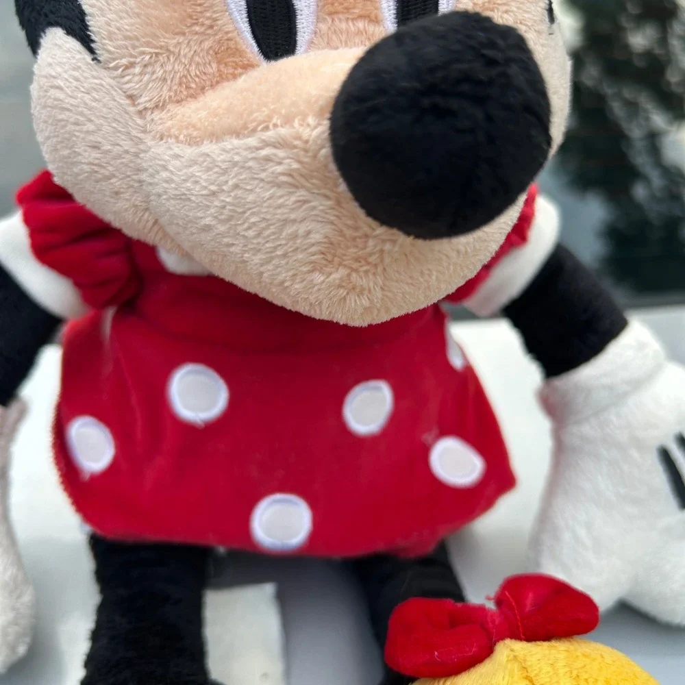 Disney Store Authentic Mickey Minnie Mouse Plush Kids Red Black set